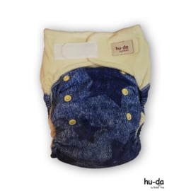 Hu-da Onesize Biobaumwolle 2.0 - Jeans Star (Klett)