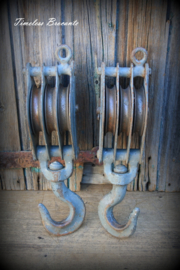 Industriële ijzeren katrol (25 cm)