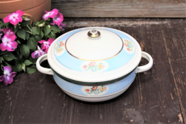 Vintage emaille dekschaal