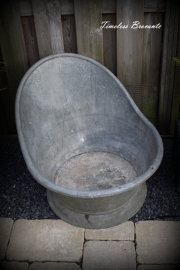 Oud zinken zitbad