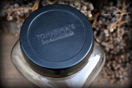 Oude glazen snoeppot "Tonnema"