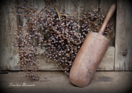 Oude houten gruttersschep