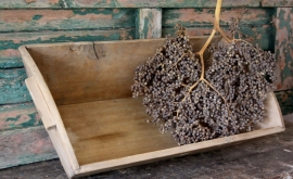 Oude houten trog/mangelbak
