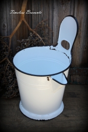 Brocante emaille wandemmer (nr.1)