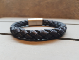 Braided! Oval black 10 mm