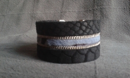 PROUD! armband "Gaby"  zwart/blauw