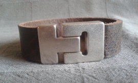 Vintage heren armband Texas bruin