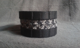 PROUD! armband "Gaby"  zwart/zwart glitter