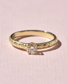 Art deco geinspireerde ring met diamant