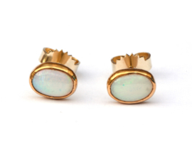 Gouden oorstekers met opalen