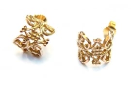 Gold lace earrings