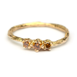 Twiggy ring met cognacdiamanten
