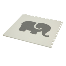 Spielmatte Tiere Grau-Creme oder  Weiß-Grau (4 x 60 x 60 x 1,2 cm)