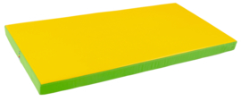 Sportmatte / Gymnastikmatte / Spielmatte / Liegepolster grün / gelb (120 x 60 x 7 cm)