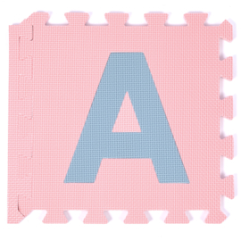 Spielmatte Alphabet/Nummern/Figuren PASTEL 3,6 m² / 40-teilig (30 x 30 x 1,2 cm)