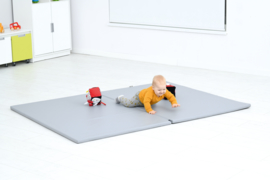 Zusammenklappbare Sportmatte / Gymnastikmatte / Spielmatte Grau (200 x 150 x 3 cm)