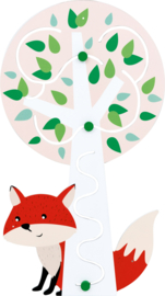 Wandspiel/Motorikspiel Fuchs mit Baum