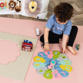 Puzzle Uhr in Pastellfarben