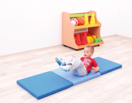 Sportmatte / Gymnastikmatte / Spielmatte blau, rot/orange oder schwarz/blau/grau (180 x 60 x 5 cm)