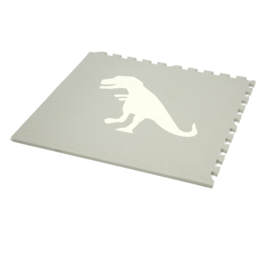 Spielmatte Dinosaurier Weiß-Grau oder Grau-Creme (4 x 60 x 60 x 1,2 cm)