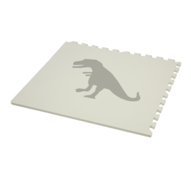 Spielmatte Dinosaurier Weiß-Grau oder Grau-Creme (4 x 60 x 60 x 1,2 cm)