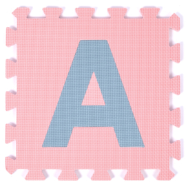 Spielmatte Alphabet/Nummern/Figuren PASTEL 3,6 m² / 40-teilig (30 x 30 x 1,2 cm)