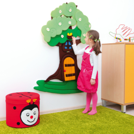 Wanddekoration Apfelbaum - im Wandel der 4 Jahreszeiten (80 x 130 cm)
