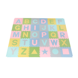 Spielmatte Alphabet/Figuren 2,86 m² PASTEL / 30-teilig (30 x 30 x 1,2 cm)