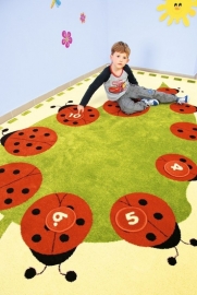 Spielteppich /Kinderteppich Marienkäfern (2 x 3 Meter)