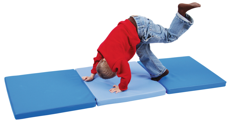 Sportmatte / Gymnastikmatte / Spielmatte blau, rot/orange oder schwarz/blau/grau (180 x 60 x 5 cm)