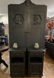 Set vintage nachtkastjes