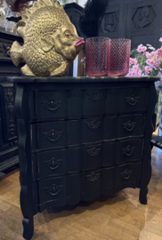 Orgelgebogen kastje, vintage ladekast