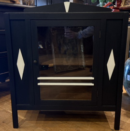 Antiek theekastje , vintage vitrine kastje