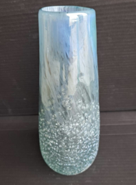 Glazen vaas light blue 36cm hoog