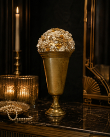 Luxe Decoratievaas Parelbol Champagne set van 3