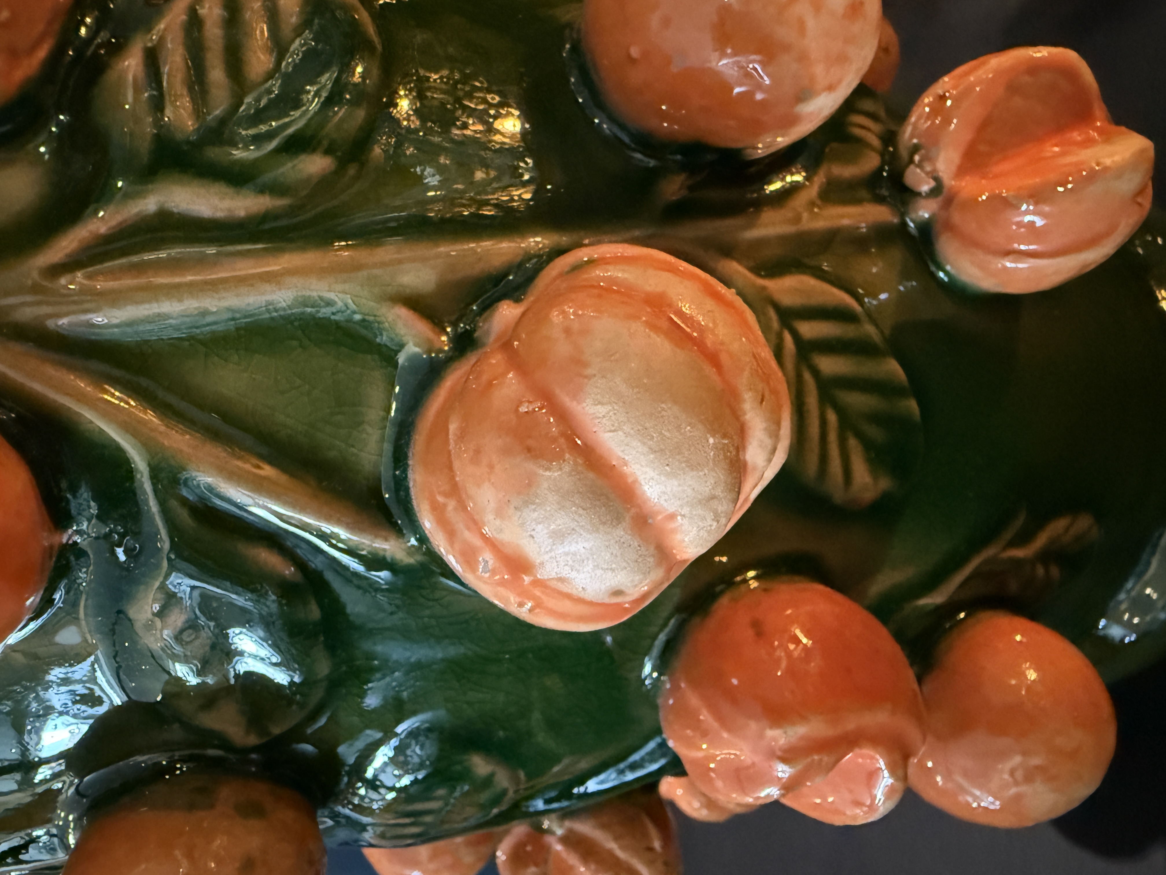 Handgemaakte vaas mandarijn groen 38cm