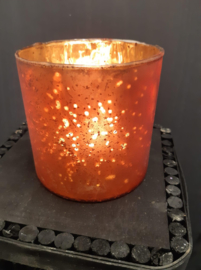 Waxineglas warm oranje