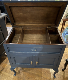 VERKOCHT Klein vintage kastje met bovenklep