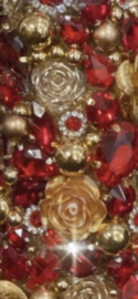 Exclusief kerstboom M rood goud handmade VdlM