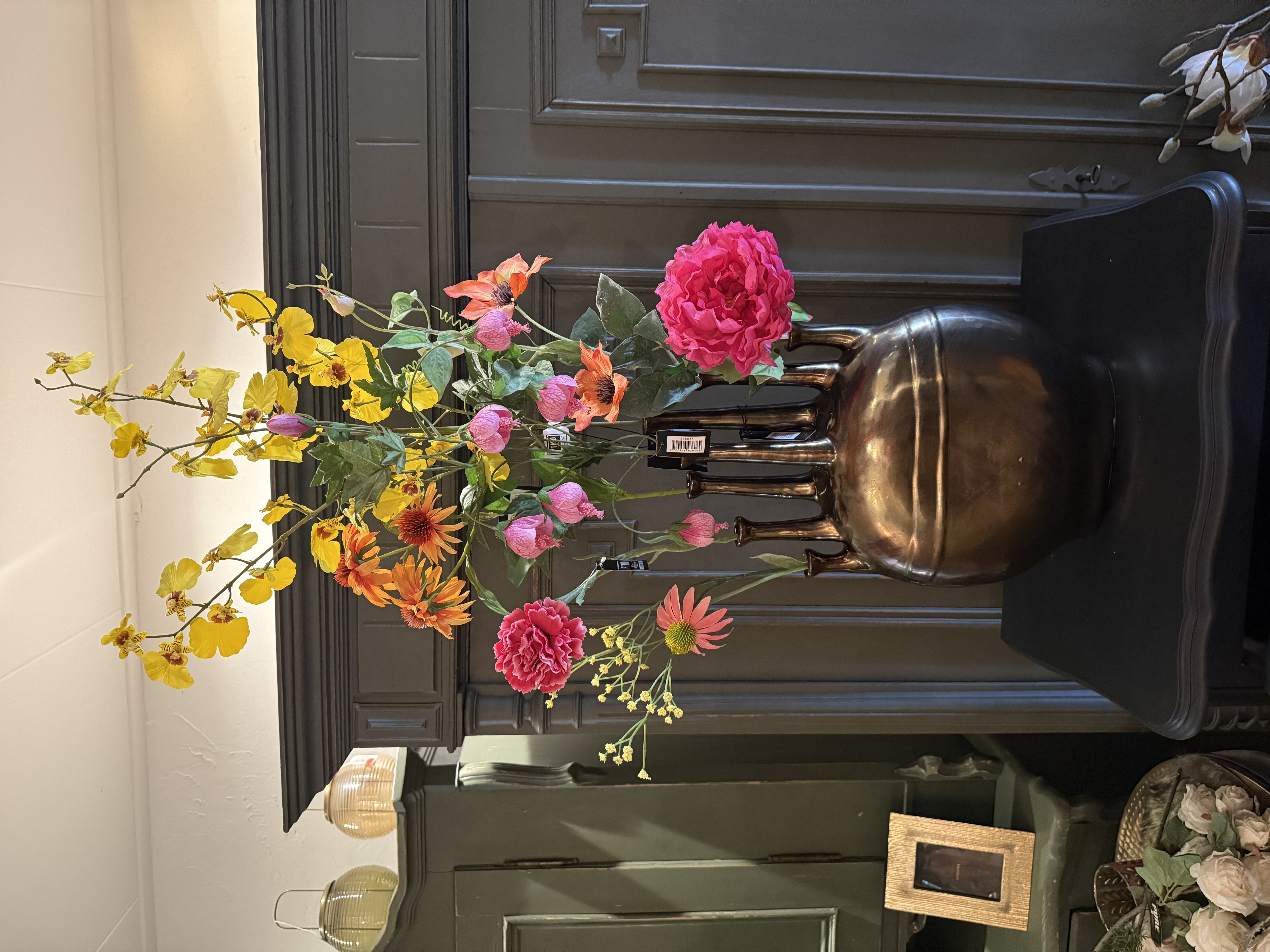 PTMD vaas inclusief zijden bloemen