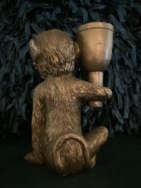 Kandelaar aap, monkey brons