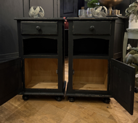 Set vintage nachtkastjes