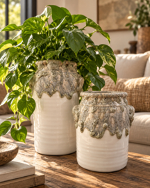 SALE!!! PTMD Set bloempotten, twee vazen