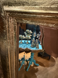 Grote facet geslepen spiegel goldleaf