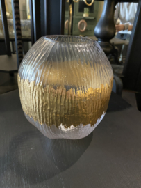 PTMD vaasje ribbelglas met goud