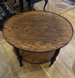 VERKOCHT Vintage bijzettafeltje, ovale serveertafel