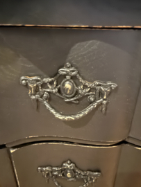 Orgelgebogen kastje, vintage ladekast