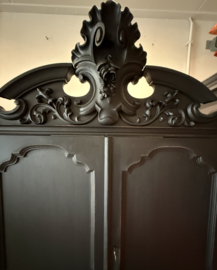 Antiek klein kuifkabinet, vintage kast