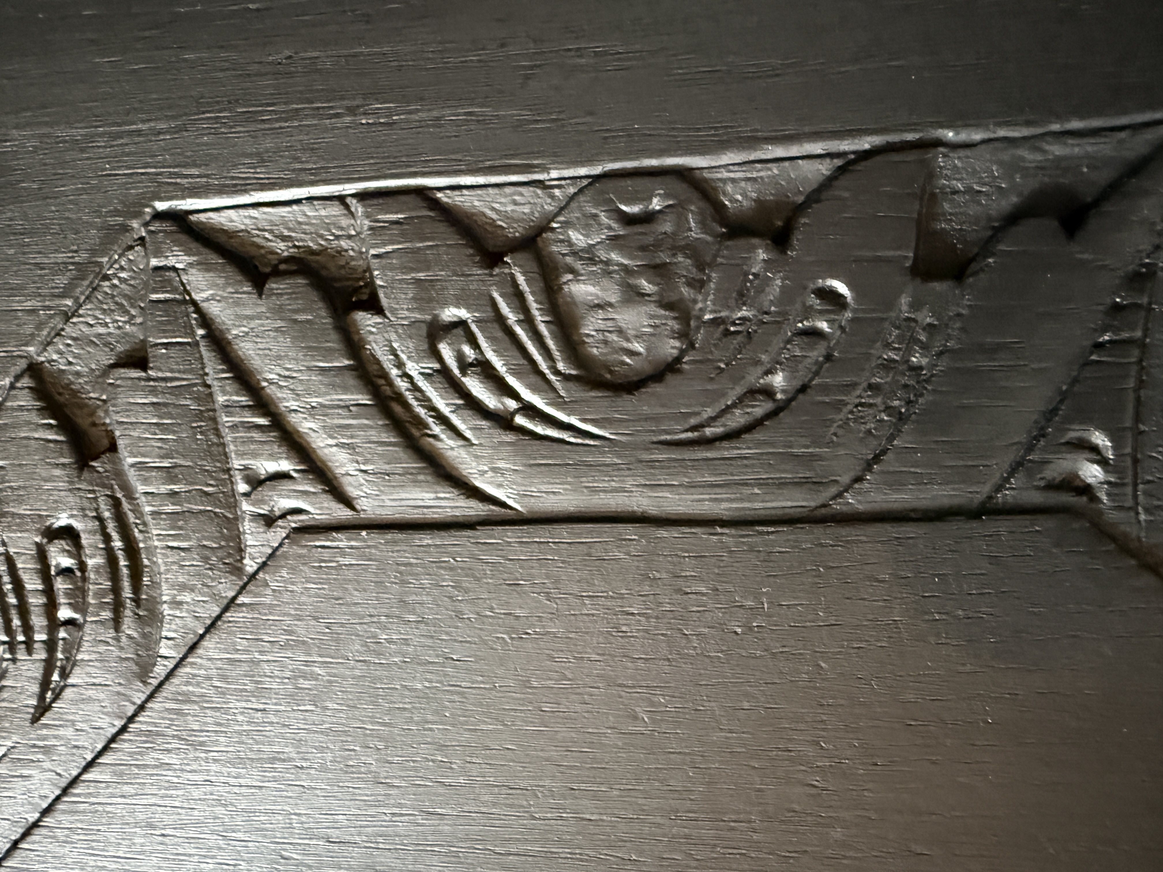 Antiek laag tafeltje, vintage plantentafel