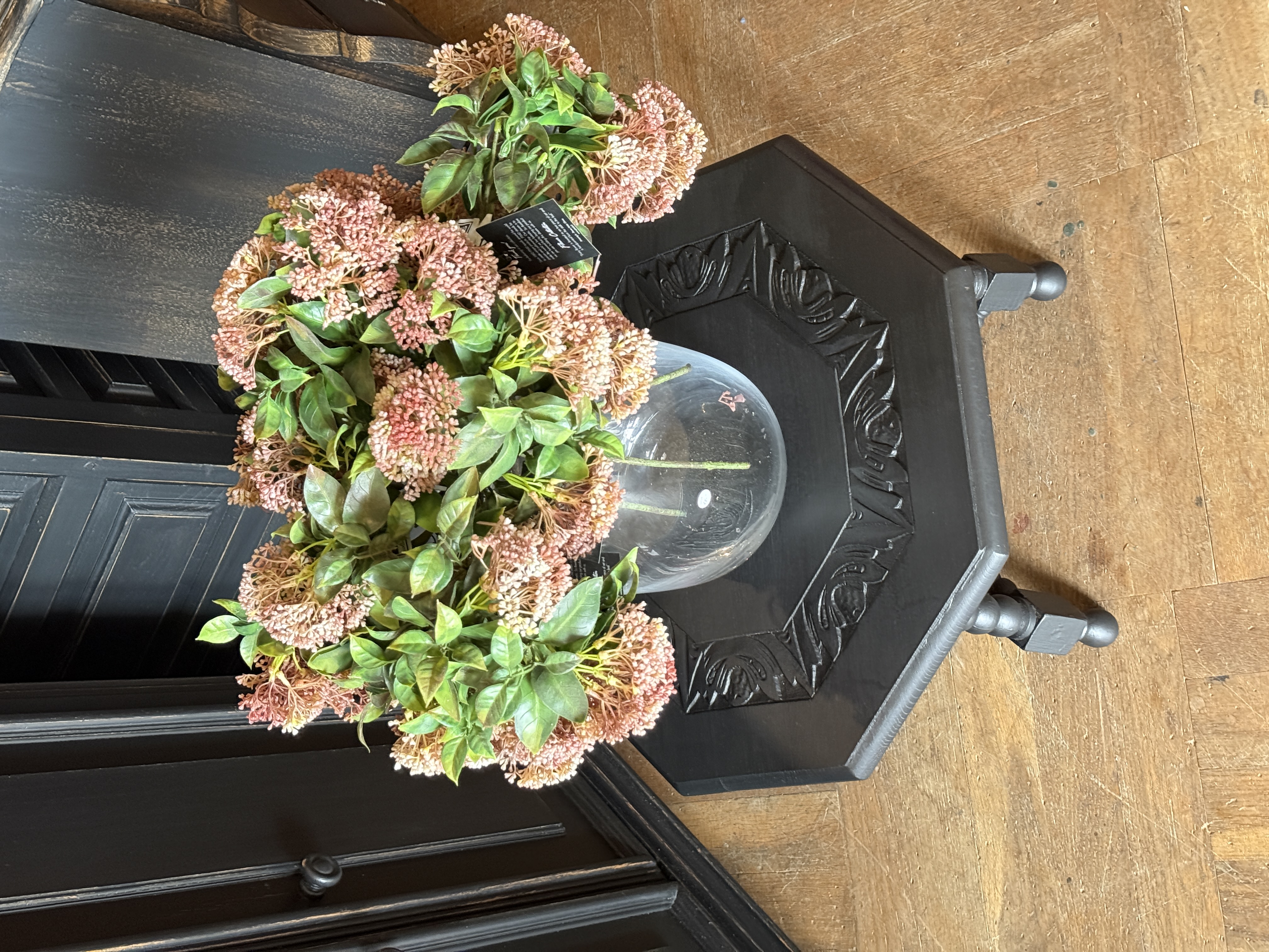 Antiek laag tafeltje, vintage plantentafel